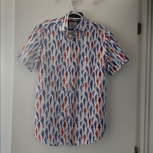 Shark button up shirt